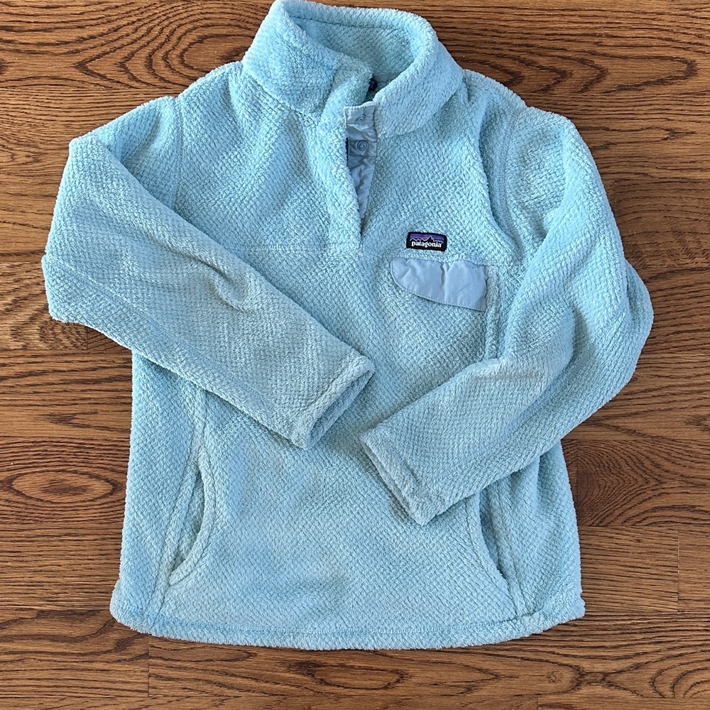Patagonia Girls Blue Fleece Pullover